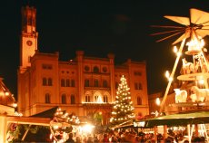 Weihnachtsmarkt am Zittauer Rathaus (© TI Zittau)
