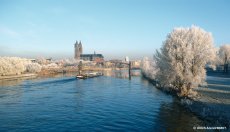 Winterpanorama Elbe, Magdeburg (© Ulrich Arend/MMKT)